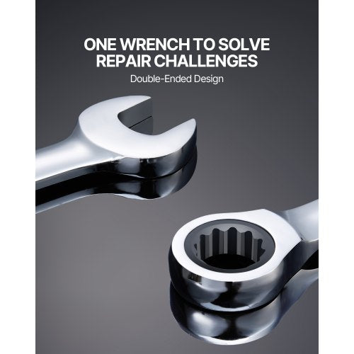 Combination Wrench Set 16Piece Metric 8 mm to 24 mm with Organizer Rack