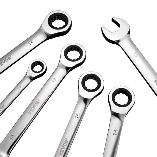 Combination Wrench Set 16Piece Metric 8 mm to 24 mm with Organizer Rack
