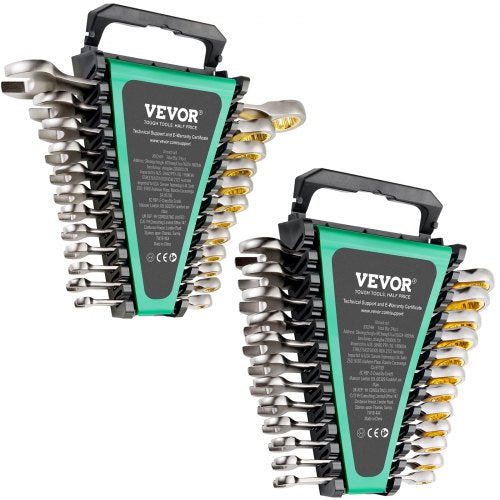 Combination Wrench Set 24Piece Ratcheting Wrench Set with Organizer Rack