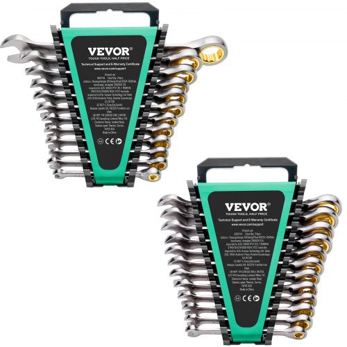 Combination Wrench Set 24Piece Ratcheting Wrench Set with Organizer Rack