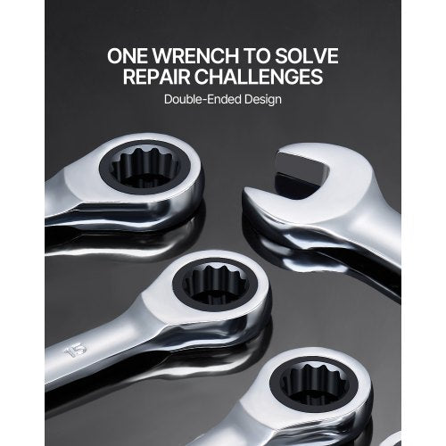 Combination Wrench Set 30Piece Ratcheting Wrench Set with Organizer Rack