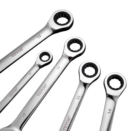Combination Wrench Set 8Piece Ratcheting Wrench Set with Organizer Rack