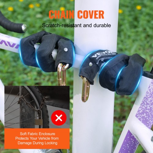 Bike Chain Lock 591 Ft Security Bicycle Chain Lock Heavy Duty Metal Steel