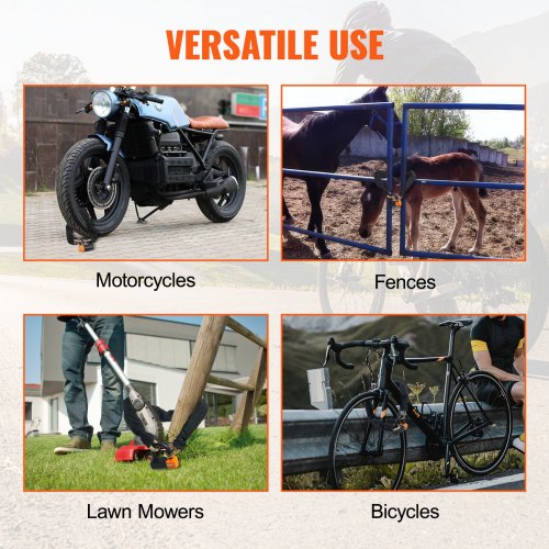 Bike Chain Lock 591 Ft Security Bicycle Chain Lock Heavy Duty Metal Steel