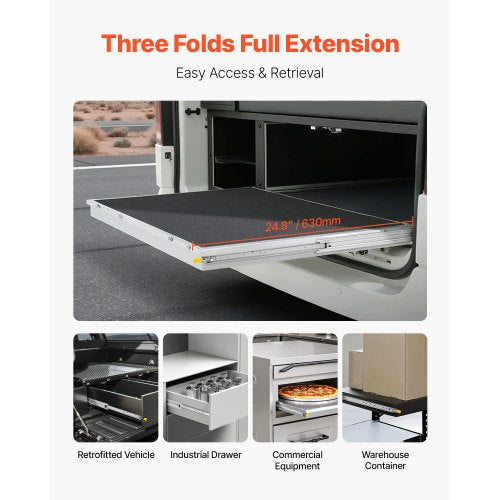 Heavy Duty Drawer Slides 16inch 1 Pair Locking Drawer Slides 250lbs Load