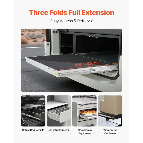 Heavy Duty Drawer Slides 36inch 1 Pair Locking Drawer Slides 250lbs Load