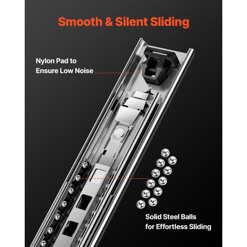 Heavy Duty Drawer Slides 60inch 1 Pair Locking Drawer Slides 250lbs Load