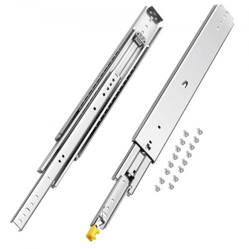 1 Pair Full Extension Drawer Slides 24 in 500 lbs Load Capacity Locking