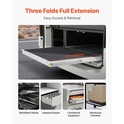 Drawer Slides 1 Pair 36inch Locking Drawer Slides 500lbs Load Capacity