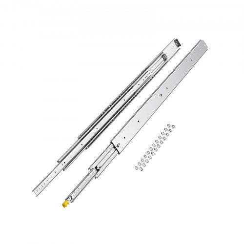 1 Pair Full Extension Drawer Slides 48 in 500 lbs Load Capacity Locking