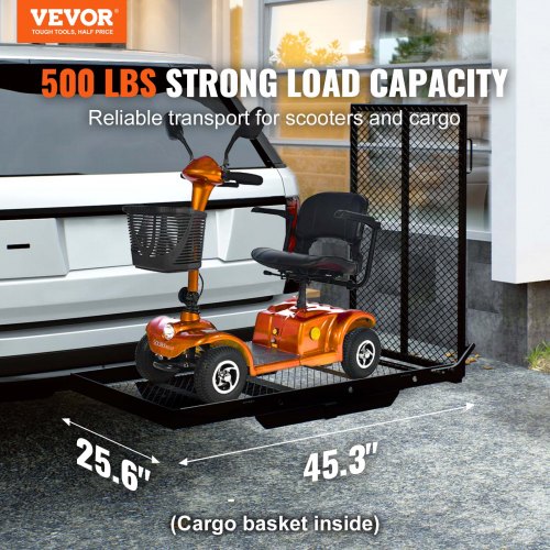 Hitch Mount Cargo Carrier 453 x 256 Iron Hitch Cargo Rack with Folding