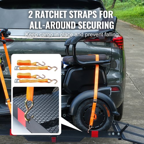 Hitch Mount Cargo Carrier 453 x 256 Iron Hitch Cargo Rack with Folding