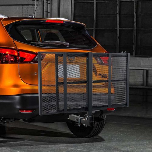 Hitch Mount Cargo Carrier 453 x 256 Iron Hitch Cargo Rack with Folding