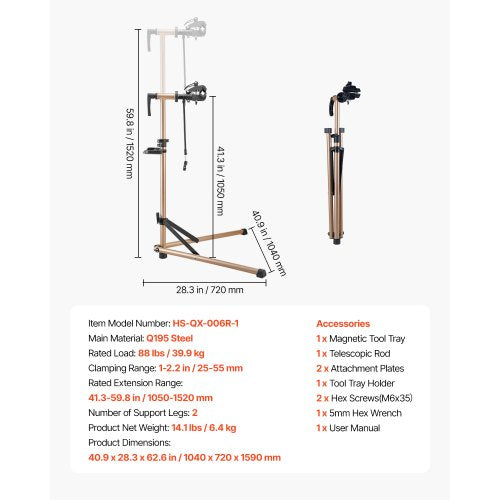 Bike Repair Stand 88 lb Heavyduty Bicycle Work Stand with 413598 in Adjustable