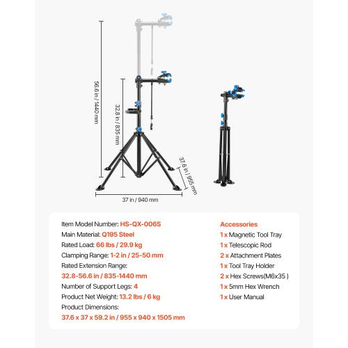 Bike Repair Stand 66 lb Heavyduty Bicycle Work Stand with 328566 in Adjustable