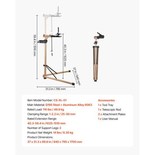 Bike Repair Stand Max 110 lb Heavyduty Bicycle Work Stand with 403594