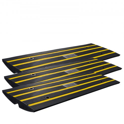 Curb Ramp 3 Pack Rubber Driveway Ramps Heavy Duty 33069 lbs Weight