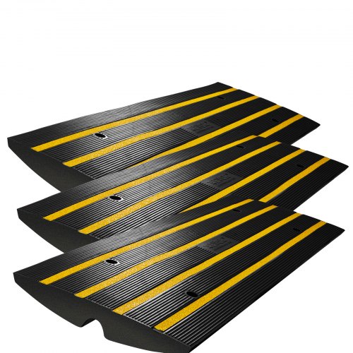Curb Ramp 3 Pack Rubber Driveway Ramps Heavy Duty 33069 lbs Weight