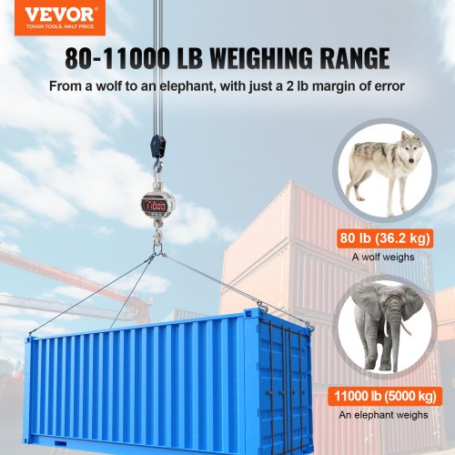 Digital Crane Scale 11000 lbs5000 kg Industrial Heavy Duty Hanging Scale