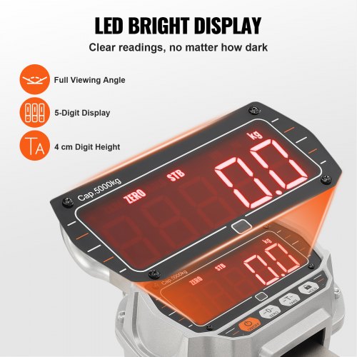 Digital Crane Scale 11000 lbs5000 kg Industrial Heavy Duty Hanging Scale