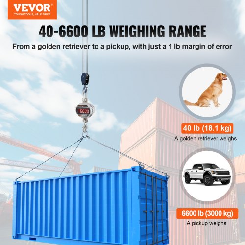 Digital Crane Scale 6600 lbs3000 kg Industrial Heavy Duty Hanging Scale