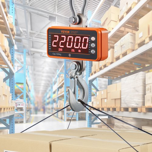 Digital Crane Scale 2200 lbs1000 kg Industrial Heavy Duty Hanging Scale