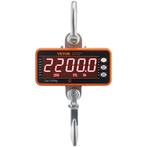 Digital Crane Scale 2200 lbs1000 kg Industrial Heavy Duty Hanging Scale
