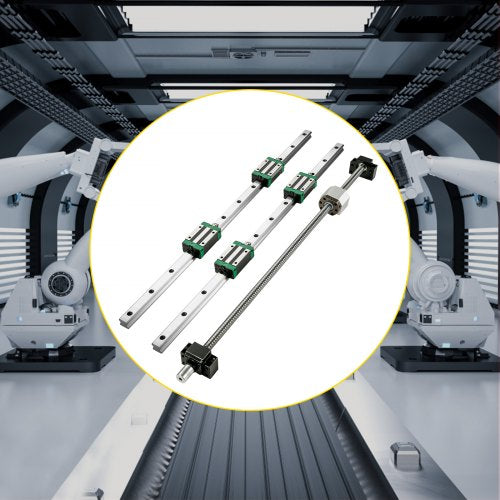 Linear Guide Rail 2Pcs HGR201500mm Linear Slide Rail with 1Pcs