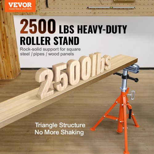 Roller Stand 2500 LBS Load 27.6"-52" Height Adjustable 45# Steel Foldable