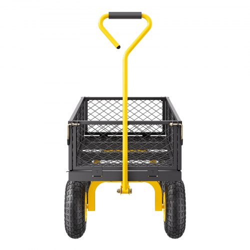 500 Lbs Steel Garden Cart Heavy Duty Garden Wagon Cart Pullable on Wheels