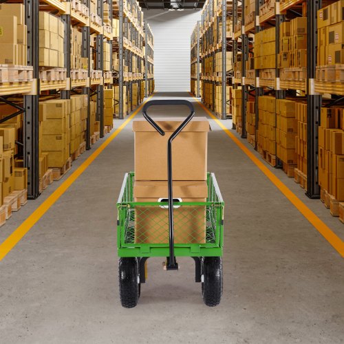 680 Lbs Steel Garden Cart on Wheels Heavy Duty Garden Wagon Cart Pullable