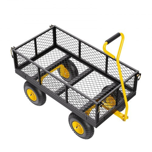 900 Lbs Heavy Duty Steel Garden Cart Garden Wagon Cart on Wheels Outdoor