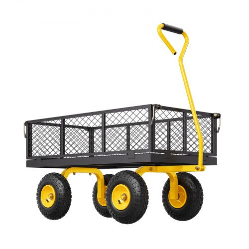 900 Lbs Heavy Duty Steel Garden Cart Garden Wagon Cart on Wheels Outdoor