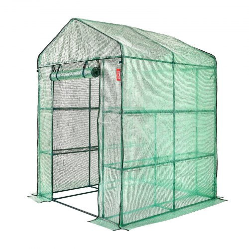 Walkin Green House 46 x 46 x 6.6 ft Greenhouse with Shelves High