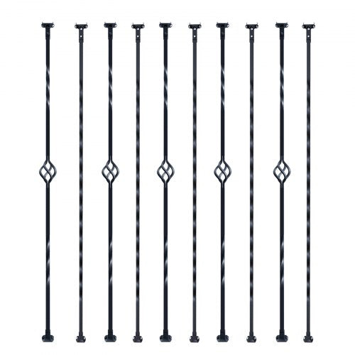 Staircase Metal Balusters 44 x 12 Galvanized Steel Decorative Banister