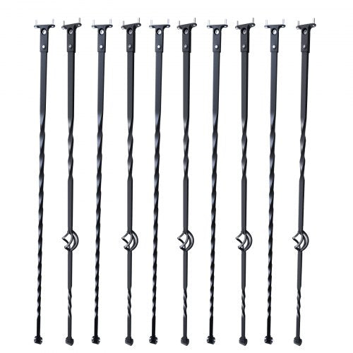 Staircase Metal Balusters 44 x 12 Galvanized Steel Decorative Banister