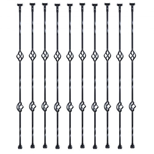 Staircase Metal Balusters 44 x 12 Galvanized Steel Decorative Banister