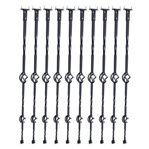 Staircase Metal Balusters 44 x 12 Galvanized Steel Decorative Banister