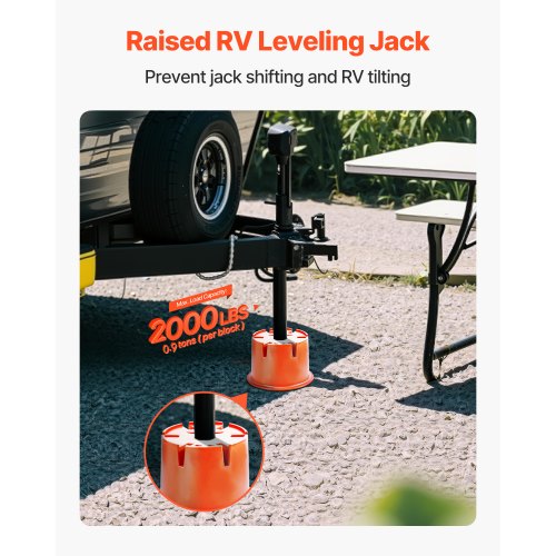 Trailer Jack Blocks 8 High 2000 lbs Capacity 8 Pcs Heavy Duty Camper