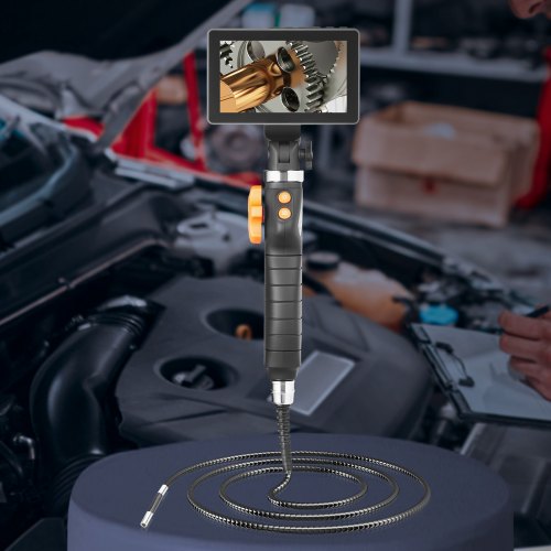 TwoWay Articulating Borescope with Light Inspection Camera with 025