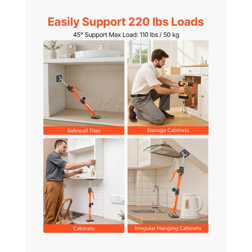 Cabinet Jack Support Pole 2Pack 1575236 Inch Steel Telescopic Quick