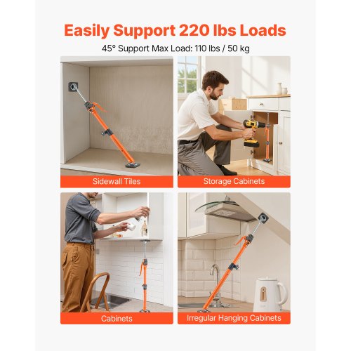 Cabinet Jack Support Pole 2Pack 254453 Inch Steel Telescopic Quick