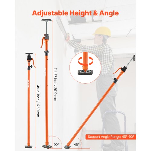 Cabinet Jack Support Pole 2Pack 4921146 Inch Steel Telescopic Quick