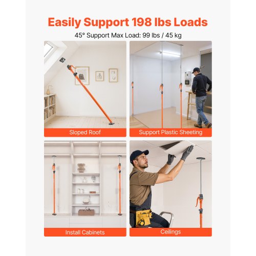 Cabinet Jack Support Pole 2Pack 4921146 Inch Steel Telescopic Quick