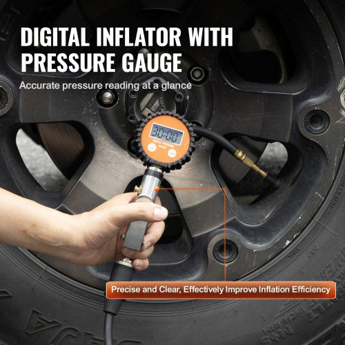 Heavy Duty Air Compressor 6L Tank 635CFM Portable Tire Inflator 150PSI