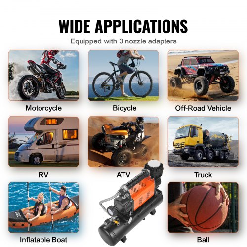 Heavy Duty Air Compressor 6L Tank 635CFM Portable Tire Inflator 150PSI