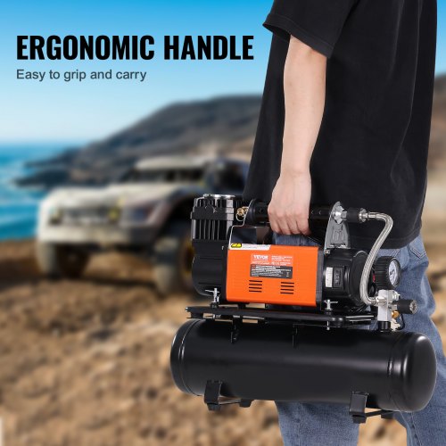 Heavy Duty Air Compressor 6L Tank 635CFM Portable Tire Inflator 150PSI
