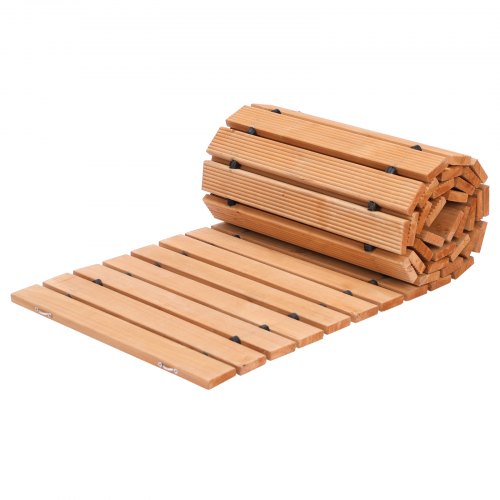Wooden Garden Pathway 8 ft L x 17 in W NonSlip Straight Garden Walkway