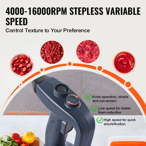 Commercial Immersion Blender 350W Heavy Duty Hand Mixer 12 inch Stepless