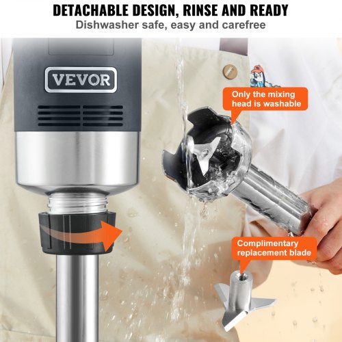Commercial Immersion Blender 750W 12 Heavy Duty Hand Mixer Variable Speed